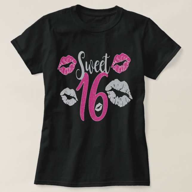 Camiseta Cumpleaños genial dulce 16 (Diseño del anverso)