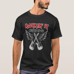 Camiseta Cumpleaños guitarra eléctrica Rock Hard guitarrist