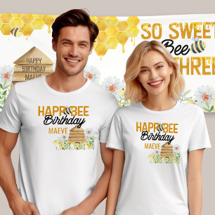 Camiseta Cumpleaños Happ-Bee Abejorro y Colmena con Castigo