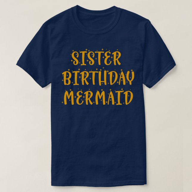 Camiseta cumpleaños hermana mermaid Lavender versión N03 (Diseño del anverso)