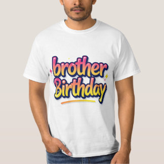 Camiseta Cumpleaños Hermano Letra Graffiti Colorido