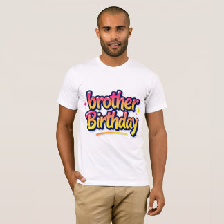 Camiseta Cumpleaños Hermano Letra Graffiti Colorido
