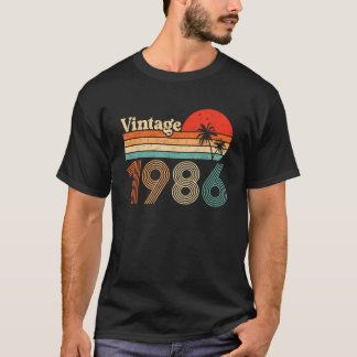Camiseta Cumpleaños Hombres Mujeres 1986 Retro 40 Años Vint