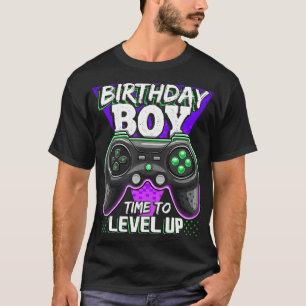 Camiseta Cumpleaños Hora del Niño de Nivel de Juego de Vi