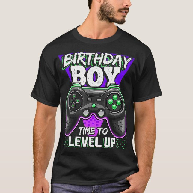 Camiseta Cumpleaños Hora del Niño de Nivel de Juego de Vide (Anverso)