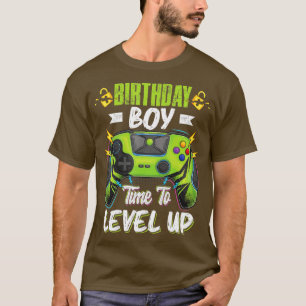 Camiseta Cumpleaños Hora del Niño de Nivel de Juego de Vide