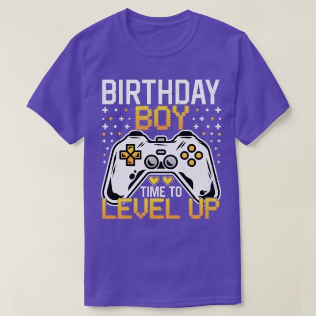 Camiseta Cumpleaños Hora del Niño de Nivel de Juego de Vide (Diseño del anverso)