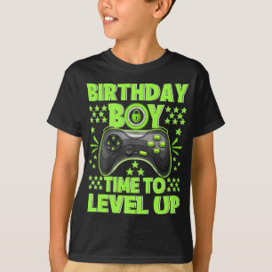 Camiseta Cumpleaños Hora del Niño de Nivel de Juego de Vide