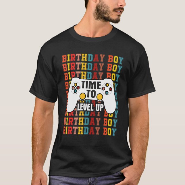 Camiseta Cumpleaños Hora del Niño de Nivel de Juego de Vide (Anverso)