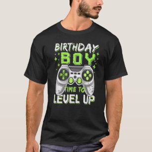 Camiseta Cumpleaños Hora del Niño de Nivel de Juego de Vide