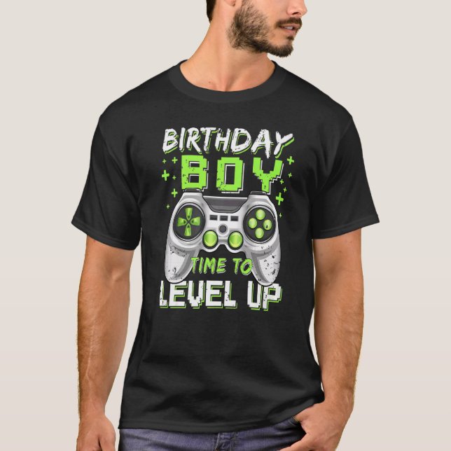Camiseta Cumpleaños Hora del Niño de Nivel de Juego de Vide (Anverso)