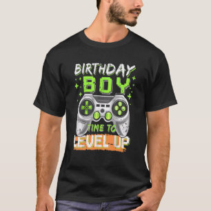 Camiseta Cumpleaños Hora del Niño de Nivel de Juego de Vide
