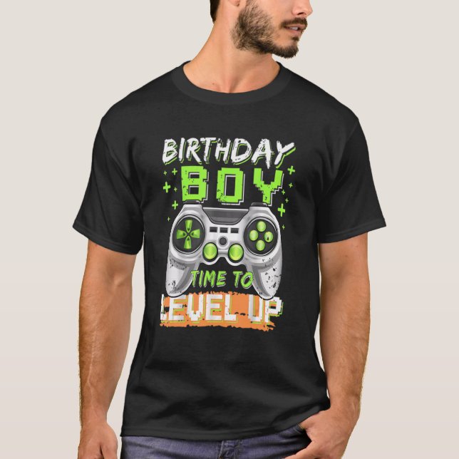 Camiseta Cumpleaños Hora del Niño de Nivel de Juego de Vide (Anverso)