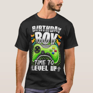 Camiseta Cumpleaños Hora del Niño de Nivel de Juego de Vide