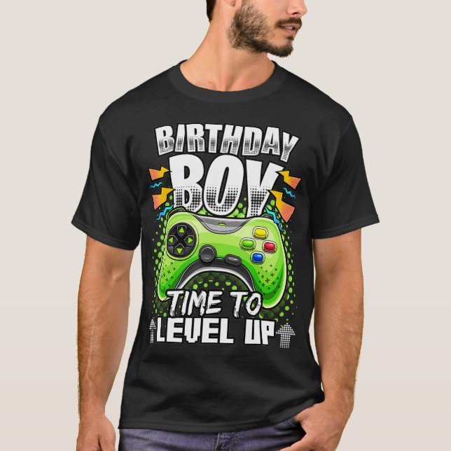 Camiseta Cumpleaños Hora del Niño de Nivel de Juego de Vide (Anverso)