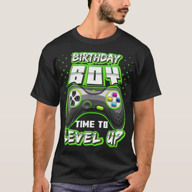 Camiseta Cumpleaños Hora del Niño de Nivel de Juego de Vide (Anverso)