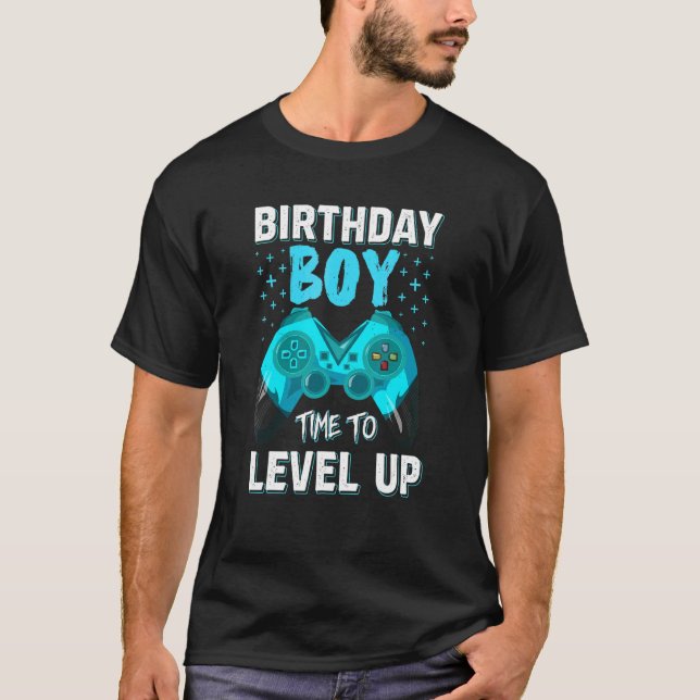 Camiseta Cumpleaños Hora Del Niño Para Levantar Videojuego  (Anverso)