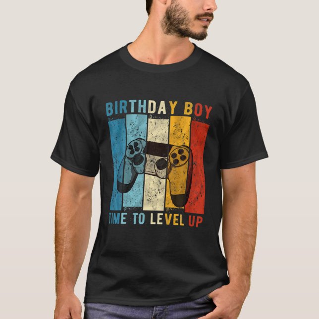 Camiseta Cumpleaños Hora Del Niño Para Levantar Videojuego  (Anverso)