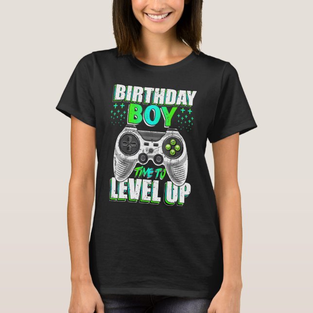 Camiseta Cumpleaños Hora Del Niño Para Levantar Videojuego  (Anverso)