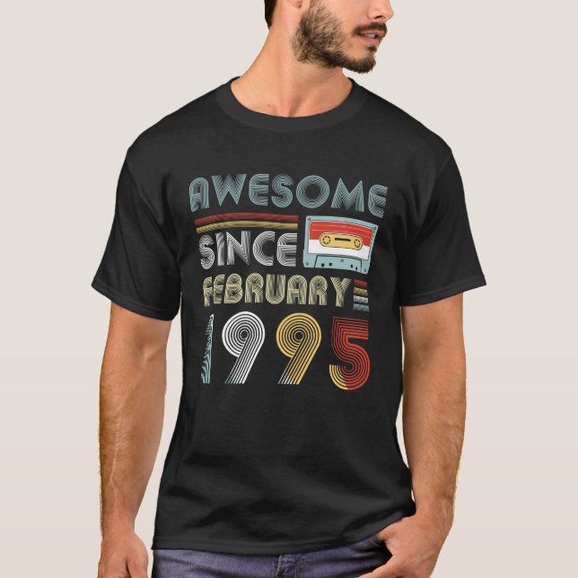 Camiseta Cumpleaños impresionante del vintage desde febrero (Anverso)