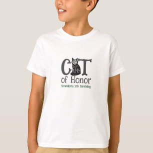 Camiseta Cumpleaños infantil del invitado de honor de gatos