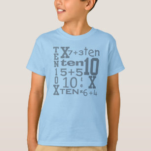 Camiseta CUMPLEAÑOS inspirado MATEMÁTICAS adaptable de la