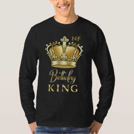 Camiseta Cumpleaños King Gold Crown Royal Monogram Luxury