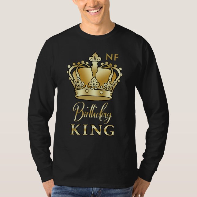 Camiseta Cumpleaños King Gold Crown Royal Monogram Luxury (Anverso)