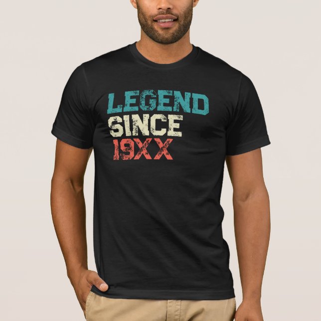 Camiseta Cumpleaños Legend Personalizado (Anverso)