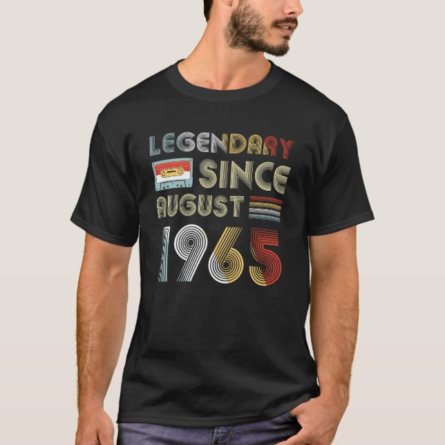 Camiseta Cumpleaños legendario del vintage desde agosto de (Anverso)
