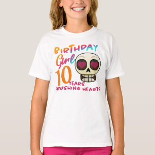 Camiseta Cumpleaños lindo del personalizado del cráneo y de