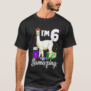 Camiseta Cumpleaños Llama Alpaca Tengo 6 Años Y Fiesta Llam