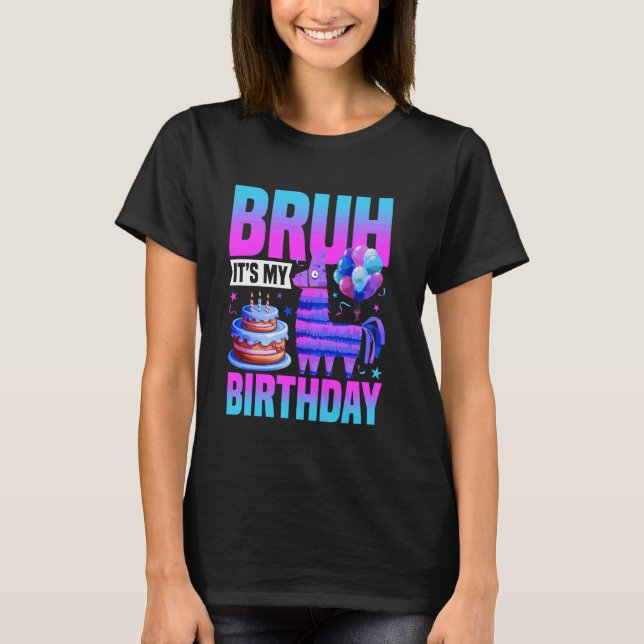 Camiseta Cumpleaños Llama Piñata México 5 de Mayo (Anverso)