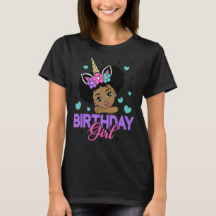 Camiseta Cumpleaños mágico de niños africanos de Unicornio