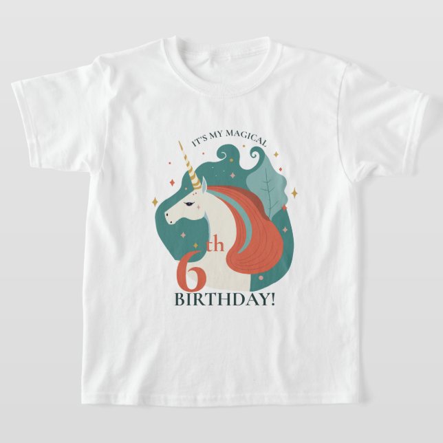 Camiseta Cumpleaños mágico de unicornio (Distribución)
