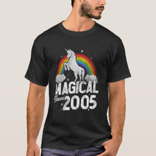Camiseta Cumpleaños mágico número 20 desde 2005 Unicornio v