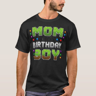 Camiseta Cumpleaños Mamá Del Cumpleañero Pixel Gamer