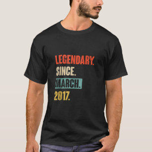 Camiseta Cumpleaños Marzo 6 Decoración Vieja De 6 Años