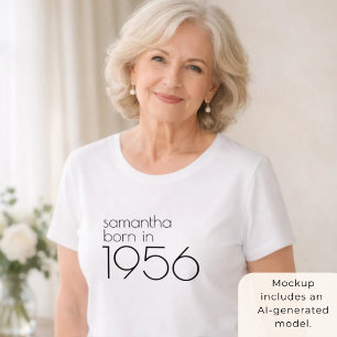 Camiseta Cumpleaños Minimalista Nacido en 1956 70
