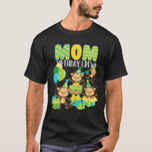 Camiseta Cumpleaños Mono Mamá Crianza de Cumpleaños Familia