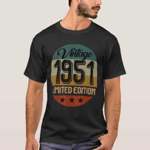 Camiseta Cumpleaños Nacido En 1951 Vintage
