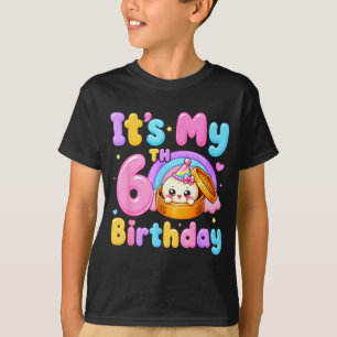 Camiseta cumpleaños niña 6 kawaii anime albóndiga cumpleaño