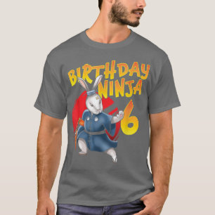 Camiseta Cumpleaños Ninja Bunny 6 años Sith Bday Nacido 201