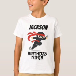 Camiseta Cumpleaños Ninja Nombre Personalizado Fiesta