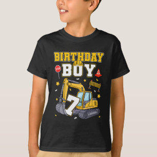 Camiseta Cumpleaños niño 7 años Excavadora Tres Decor
