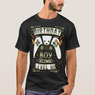 Camiseta Cumpleaños Niño Hora de Subir de Nivel Cumpleaños 