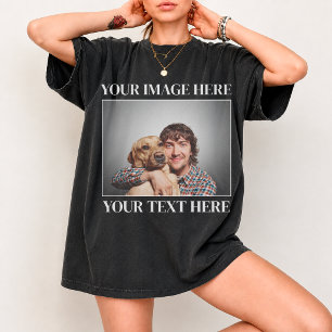 Camiseta Cumpleaños Nostálgico con Foto y Año Vintage Perso