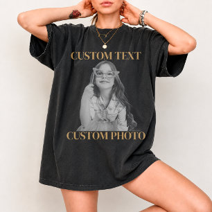 Camiseta Cumpleaños Nostálgico con Foto y Año Vintage Perso
