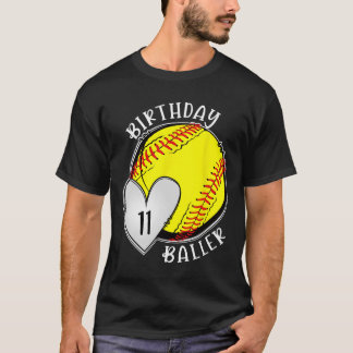 Camiseta Cumpleaños número 11 niña Softll once años Softll 