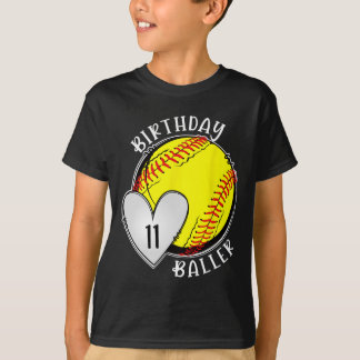 Camiseta Cumpleaños número 11 niña Softll once años Softll 